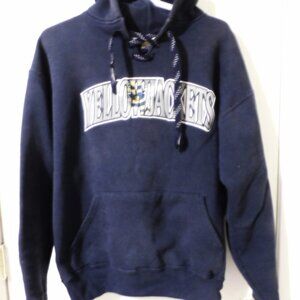 Mens Yellow Jacket logo heavyweight hoodie